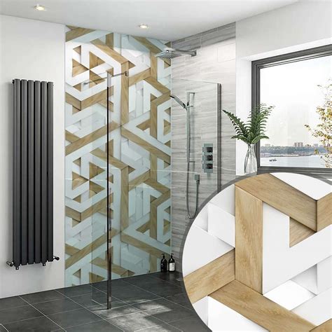 White Wood Strips Shower Wall Panel