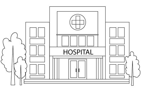 Air Med and Hospital Coloring Page - Free Printable Coloring Pages for Kids