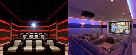 Top 40 Best Home Theater Lighting Ideas - Illuminated Ceilings and Walls