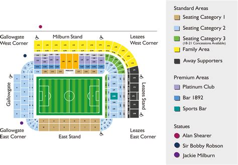 St James’ Park Seating Plan - Seating plans of Sport arenas around the ...