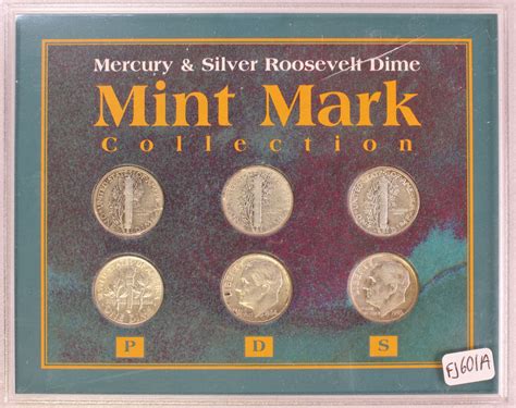 US Silver Mercury and Roosevelt Dimes Mint Mark Collection | Property Room