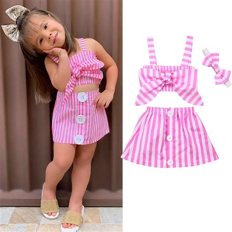 0 3Y New Summer Newborn Baby Girl Cute Pink Clothes 2PCS Cotton ...