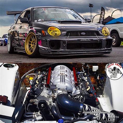 LS swapped Subaru WRX🤘🏼🇺🇸 @tongwoo built this in his backyard😂 # ...