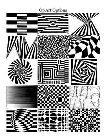 op art patterns worksheet - graphicdesignartillustration