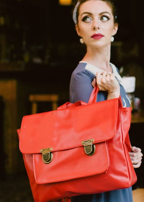 Red Laptop Backpack Back to School Gift Student Bag - Etsy