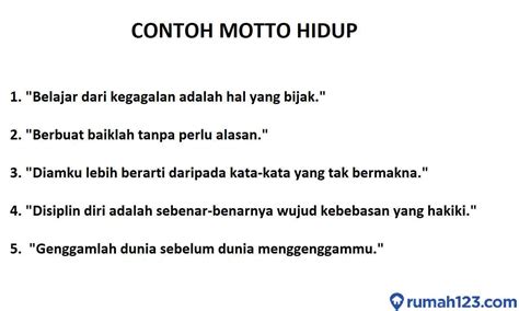 90 Contoh Motto Hidup Keren, Penuh Makna, dan Menginspirasi