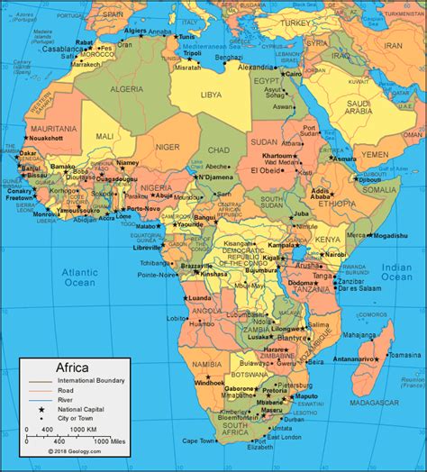 Map Of Africa Showing Countries - Sada Wilona