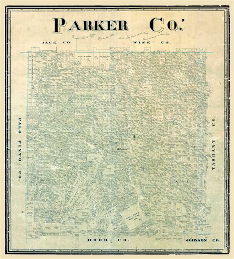 Parker County Texas - 1889 - 23 x 25.48 - Walmart.com - Walmart.com