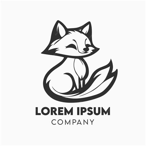 Vector Black and White Fox Logo Design Template | Premium AI-generated ...