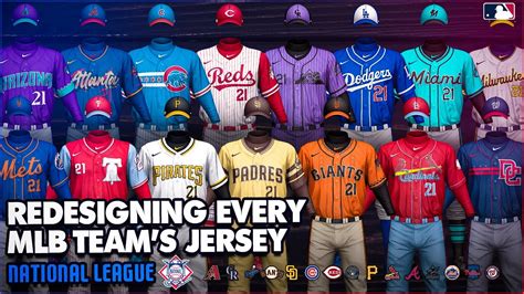 I Redesigned Every MLB Teams' Jersey - National League (1/2) - YouTube