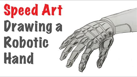 How to Draw a Robotic Hand (Speed Art) - YouTube