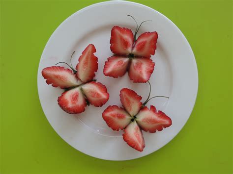 Strawberry Butterflies | Food Art | Pinterest | Food art, Food and ...