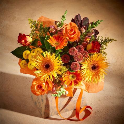 Our September bouquet of the month mixes eye catching colourways of ...