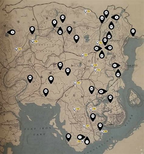 Rdr2 Secret Locations Map