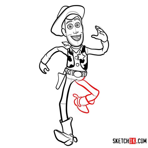 How to draw Sheriff Woody | Toy Story - Sketchok easy drawing guides