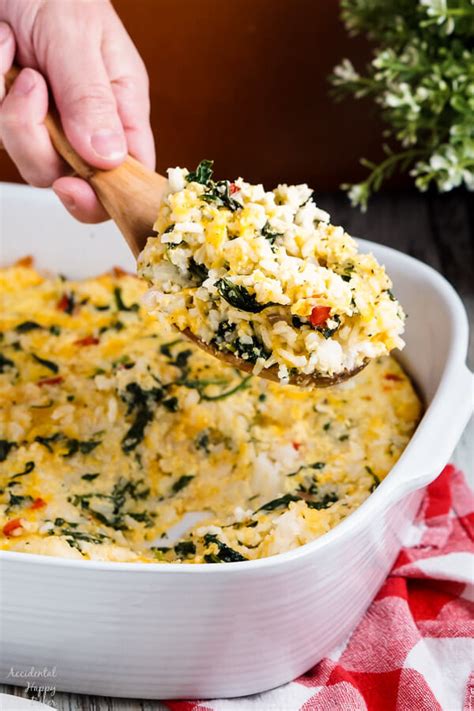 Spinach Rice Casserole - Accidental Happy Baker