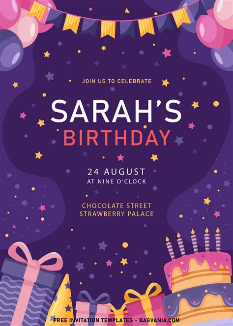 Birthday Invitation Card Design Free - Image to u