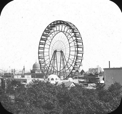 Ferris Wheel At Chicago Worlds Fair Columbian Exposition 1893 ...