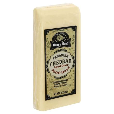 Boar's Head Cheese, Natural, Canadian Cheddar (8 oz) - Instacart