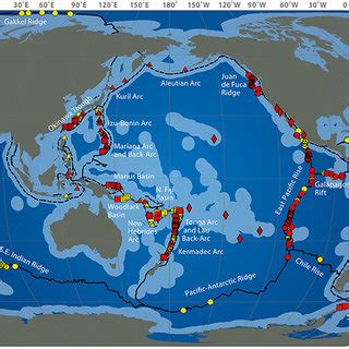 Global distribution of hydrothermal vent fields (2009) from ...