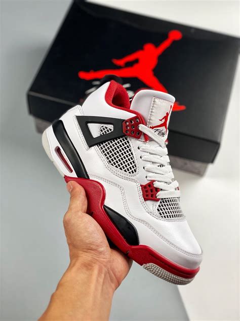 Air Jordan 4 ” Fire Red” White/Fire Red-Black-Tech Grey – GDuckee