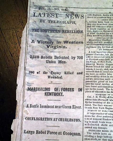 Eight New York newspapers from the Civil War... - RareNewspapers.com