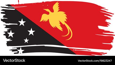 Papua new guinea flag Royalty Free Vector Image