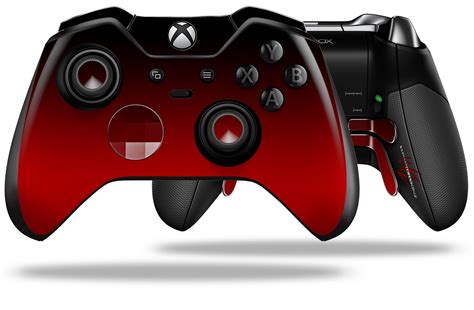 Smooth Fades Red Black - Decal Style Skin fits Microsoft XBOX One ELITE ...