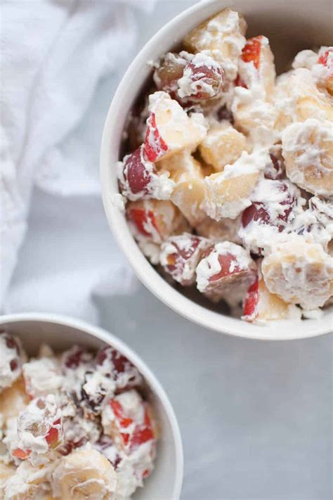 Fruit Salad with Whipped Cream - A Joyfully Mad Kitchen