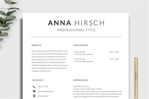 Resume Template, Resume template google docs, Resume