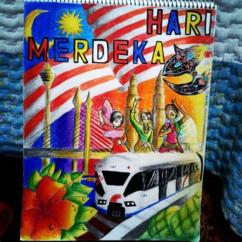 Merdeka Drawing Poster / Illustration Of Malaysia Independence Day Or ...