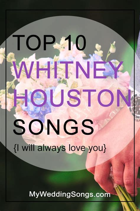 Best Whitney Houston Love Songs Top 10 | My Wedding Songs