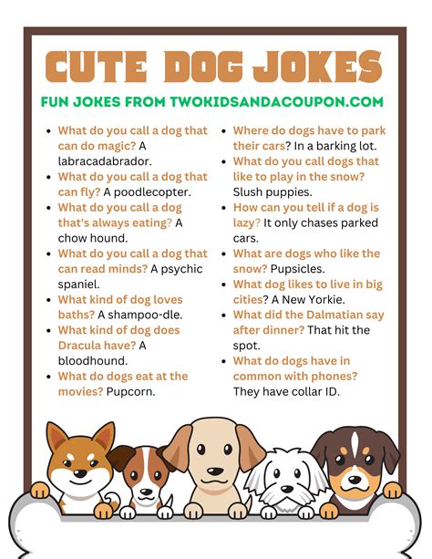 Funny Dog Jokes for Kids and Adults PLUS Free Printable