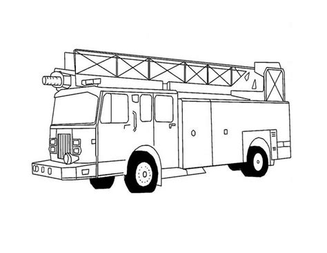 Printable Fire Truck Coloring Page