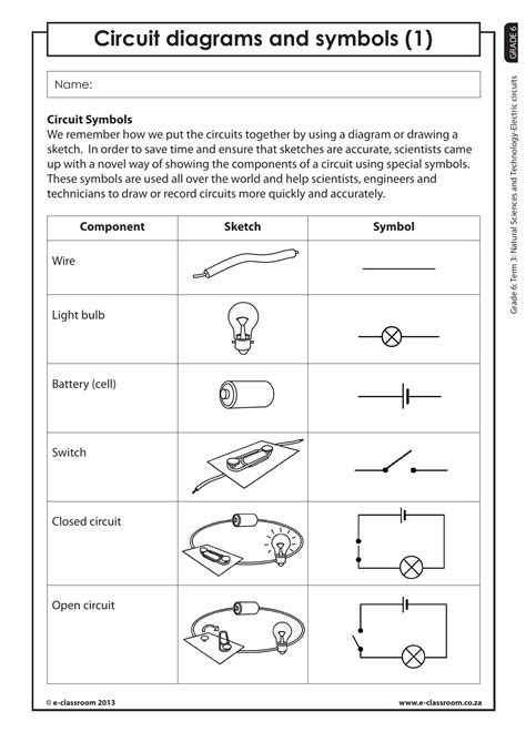 Making Simple Circuits Worksheets