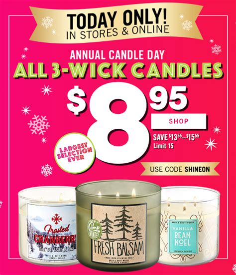 Bath & Body Works 3 Wick Candles On Sale $8.95 Each (Reg $24.95 ...