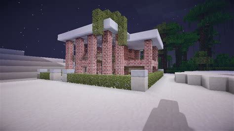 Modern brick house Minecraft Project