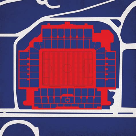 Ibrox Stadium Map Art by City Prints - The Map Shop