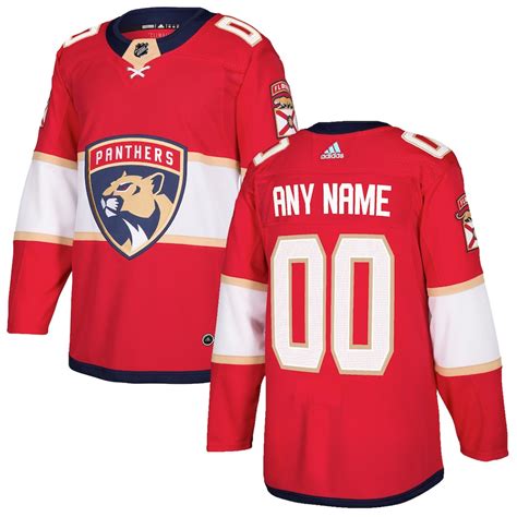 adidas Florida Panthers Red Authentic Custom Jersey