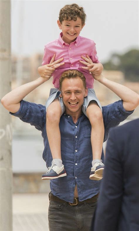 Tom Hiddleston Andrew Birch with Roper's son on the night mgr Via ...