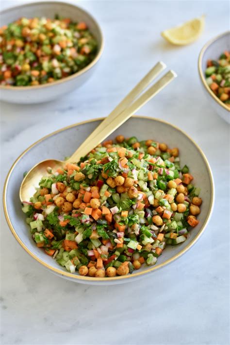 Chop Chop Salad With Chickpea Croutons - Glow by Marlowe