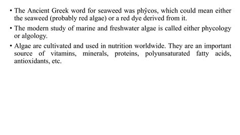 Algae as food | PPT