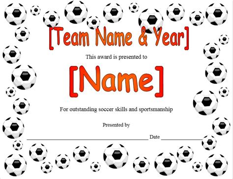 13 Free Sample Soccer Certificate Templates - Printable Samples