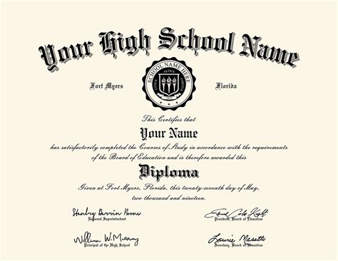 US High School Diploma Style 8 | Buy Diploma Online