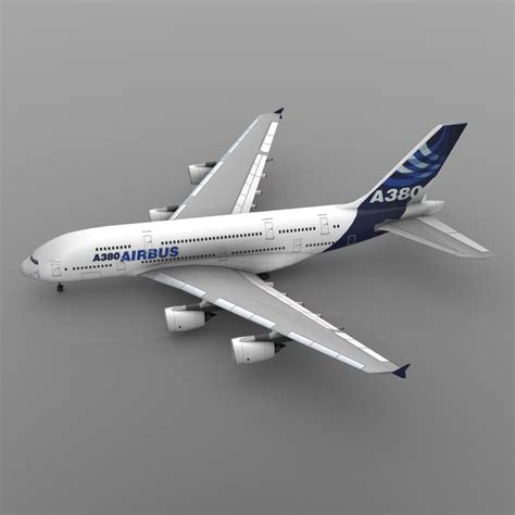 Airbus A380 Poser 3D Model rigged OBJ PZ3 PP2 MTL PDF | CGTrader.com