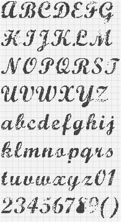 Cross Stitch Cursive Alphabet cross stitch alphabet on pinterest cross ...