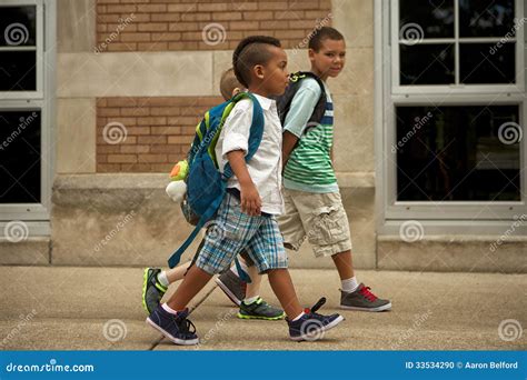 School Yard Walk stock photo. Image of moving, outdoor - 33534290