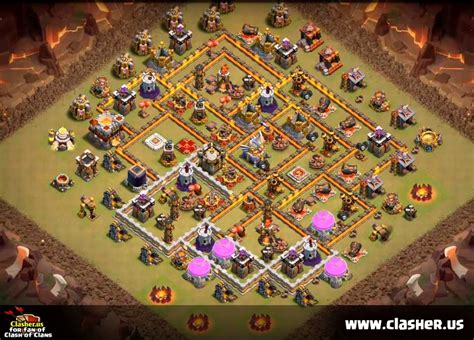 Town Hall 8 - FARMING Base Map #9 - Clash of Clans | Clasher.us