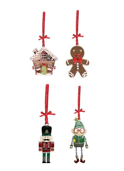 Tipperary Crystal | Set of 4 Sparkle Ornaments | Blarney