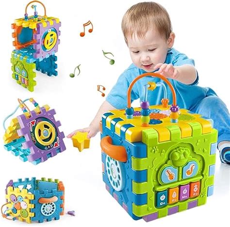 Activity Cube Baby Toys 6 to12 Months,Early Educational Music and Light ...